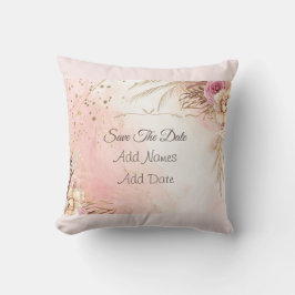 Almofada Elegante Rosas Rosa Primavera Blossom salve a data