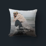 Almofada Elegante Roteiro Moderno Foto Minimalista<br><div class="desc">Transforme suas memórias queridas em obras de arte impressionantes com nossa almofada personalizada de foto. Seja um retrato de casamento emocionante,  uma paisagem deslumbrante ou uma foto de uma ocasião especial,  nossa almofada personalizada captura a essência das suas memórias.</div>