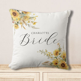 Almofada Elegante Rustic Watercolor Girassol Floral