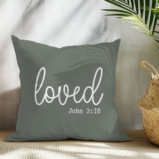 Almofada Elegante Sage Loved Cote Travesseiro decorativo (Criador carregado)