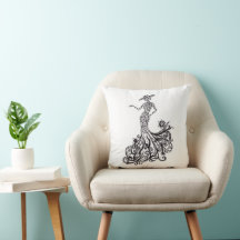 Elegante Senhora de Moda Silhueta Linha Arte Trave