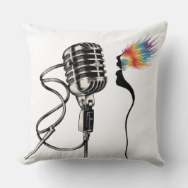 Almofada Elegante Silhouette Singer