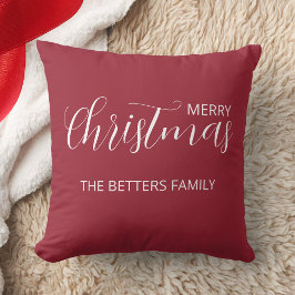 Almofada Elegante Simples Fosco Limpo Berry Natal