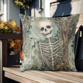 Almofada Elegante Skeleton Vintage Halloween