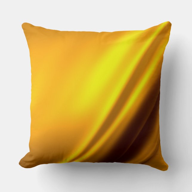 Almofada Elegante Textura Falsa de Cetim Dourado (Frente)