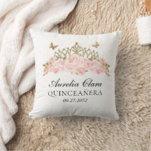Elegante Tiara Floral Rosa Bege Dourada Quinceaner