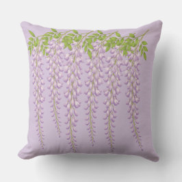 Almofada Elegante Travesseiro de Lançar com Wisteria Flora