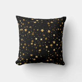 Almofada Elegante Travesseiro decorativo preto com estrelas