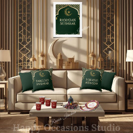 Almofada Elegante Travesseiro Ramadan Mubarak