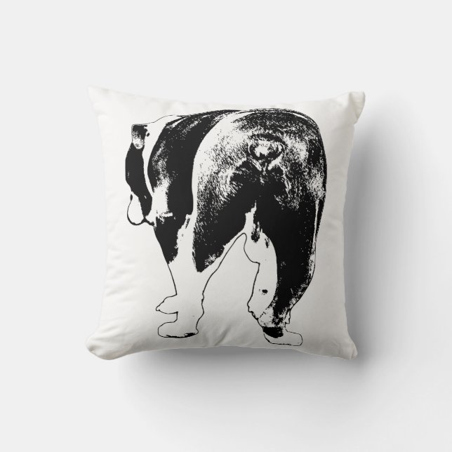Almofada Elegante Vetor Bulldog, Winter Edit (Frente)