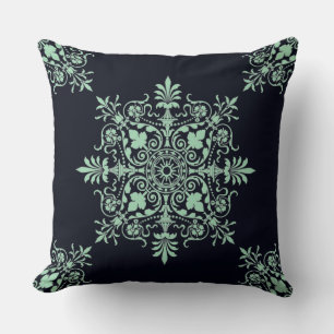 Almofada Elegante Victorian Floral Swirl Patterl