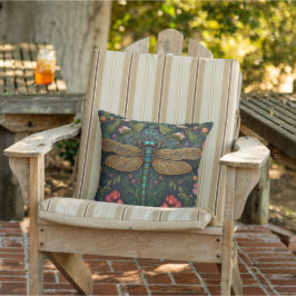 Almofada Elegante Vintage dragonfly boho botânico