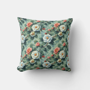 Almofada Elegante Vintage Estiloso Romântico Floral Chic