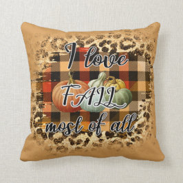 Almofada Elegante Vintage Fall Love Pumpkin Cotton 16"X16