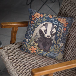 Almofada Elegante William Morris Inspirou Badger