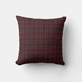 Almofada Elegante Xadrez Heritage em Burgundy e Azul Marinh