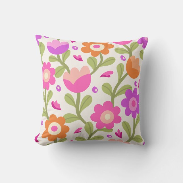 Almofada Elegantes Designs Florais – Bonitos e Personalizáv (Frente)