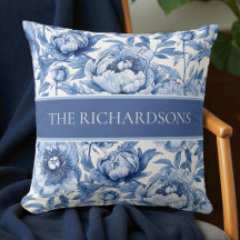 Elegantes Flores Azuis e Brancas Padrão Floral