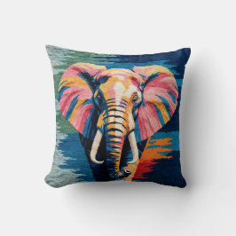Almofada Elephant Elegance Black and White Kilim Cushion