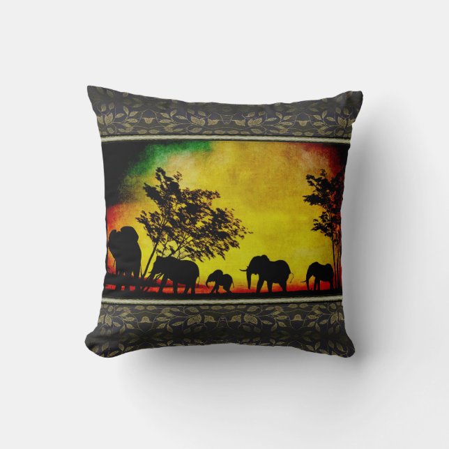 Almofada Elephants Sunset (Frente)