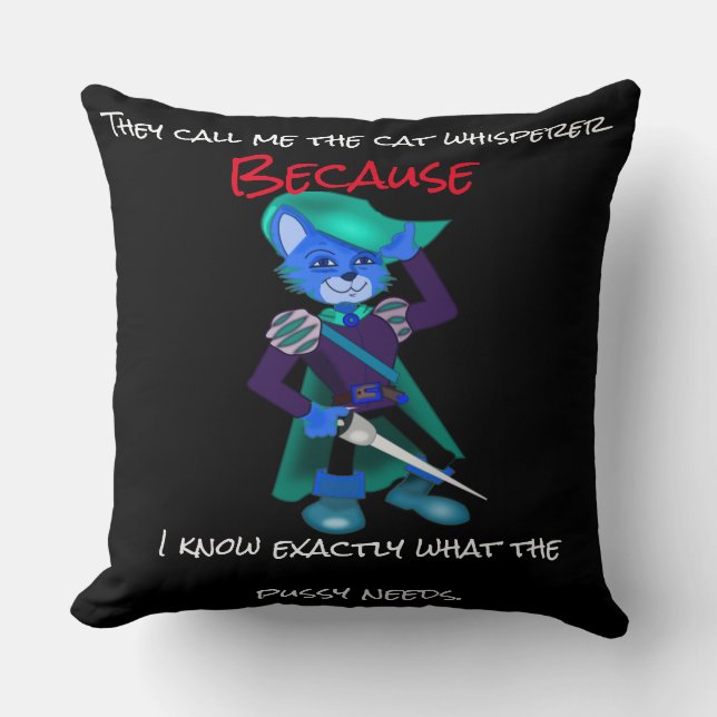 Almofada Eles me chamam de sussurro de gato (Frente)