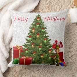 Almofada Elfo de Natal por árvore com Travesseiro decorativ
