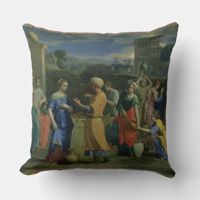 Almofada Eliezer e Rebecca no bem, 1648 (óleo no canv (Frente)