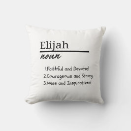 Almofada Elijah, Definição de Nome Personalizado de Menino