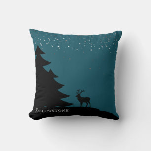 Almofada Elk e Estrelas do Travesseiro decorativo Yellowsto