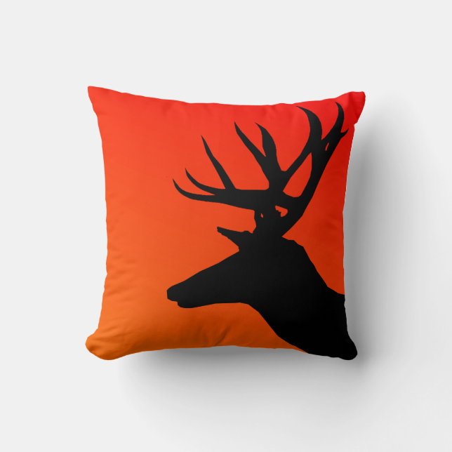 Almofada Elk Wild Animal Silhouette Design (Frente)
