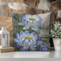Ellis Rowan Blue Cloud Water Lily Vintage Flowers