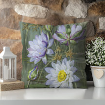 Ellis Rowan Blue Water Lily Vintage Flowers