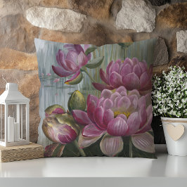 Almofada Ellis Rowan Pink Water Lily Vintage Flowers