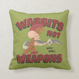 Almofada ELMER FUDD™ & BUGS BUNNY™ "Coelhos Não São Armas"
