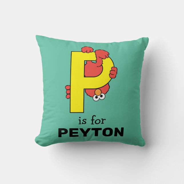 Almofada Elmo Alfabeto | P Amarelo (Frente)