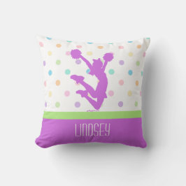 Almofada Elogio roxo Pastel/Pom das bolinhas com monograma