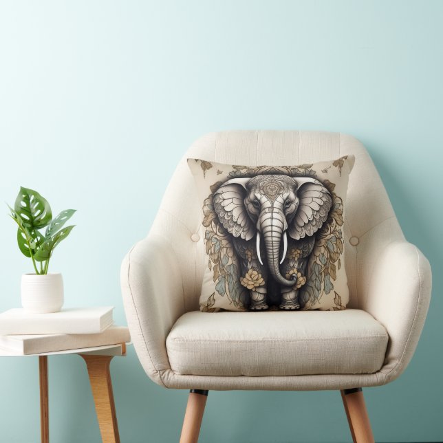Almofada Elphant Mandala (Cadeira)