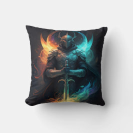 Almofada Elven Magic: Cavaleiro com Espada Encantada