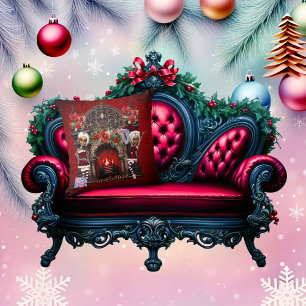 Almofada Elves está ansioso pelo Natal.