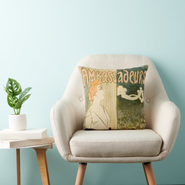 Almofada Embaixadores Yvette Guilbert por Theophile Steinle (Cadeira)