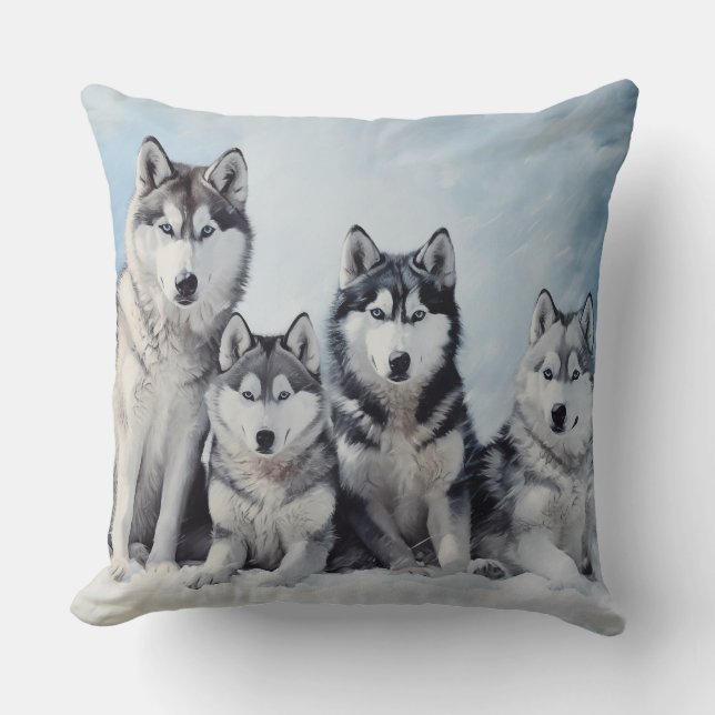 Almofada Embalagem Siberian Husky (Frente)