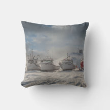 embarcações de pesca na neve