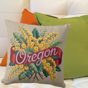 Almofada Emblem de Flores do Estado do Oregon