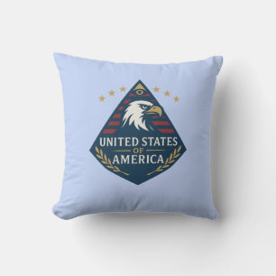 Almofada Emblema da águia-pirâmide dos Estados Unidos da Am