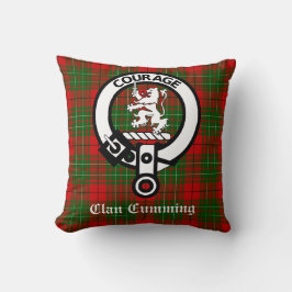 Almofada Emblema da Clan Cumming e Tartan