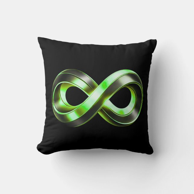 Almofada Emblema de Infinito Core Acento Luxo Decoração Abs (Frente)