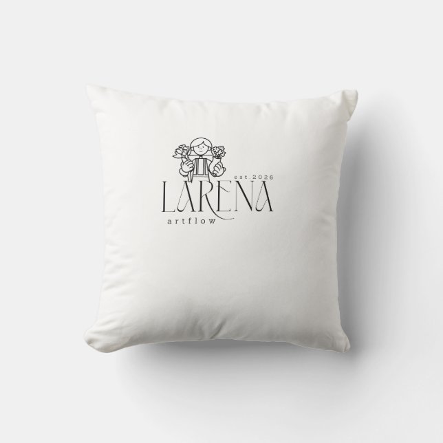 Almofada Emblema de Logotipo Floral LARENA Artflow (Frente)