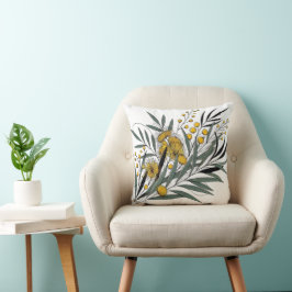 Almofada Emblema Nativo da Flor Australiana ouro Wattle