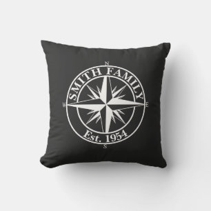 Almofada Emblema personalizável do monograma de estrela de