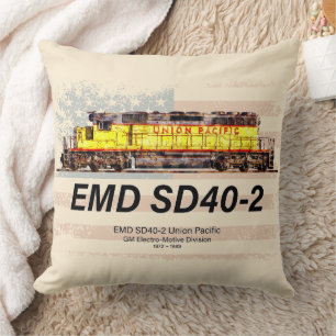 Almofada EMD SD40-2 Locomotiva Diesel. bandeira americana
